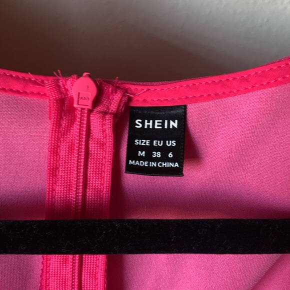 SHEIN hot pink ruffle romper - Picture 4 of 8